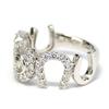 Used no brand Ring Round Modified Brilliant EU#53.5 Pt900Platinum/diamond 7.6g Platinum around 13.5