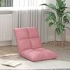 Adjustable Floor Chair Pink Velvet
