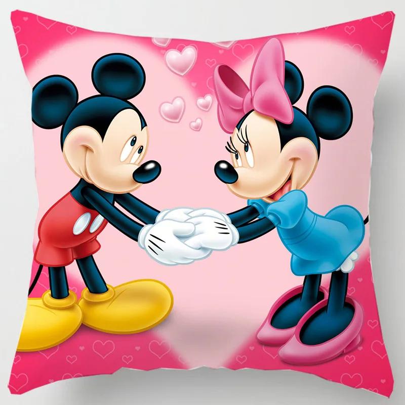 Disney Pillowcase Mickey Minnie Mouse Pillow Case \ Toys Home Decoration Gift 45x45cm