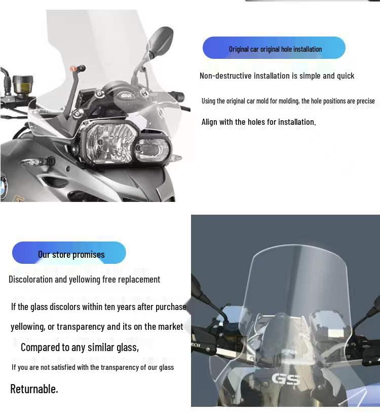 BMW F700GS/F800GS/F650GS Enhanced Windshield Deflector