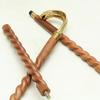 93.98 cm Serpent Handle Walking Stick Handmade Twisted Wood Cane with Brass Snake Head Custom Gift for Men and Women