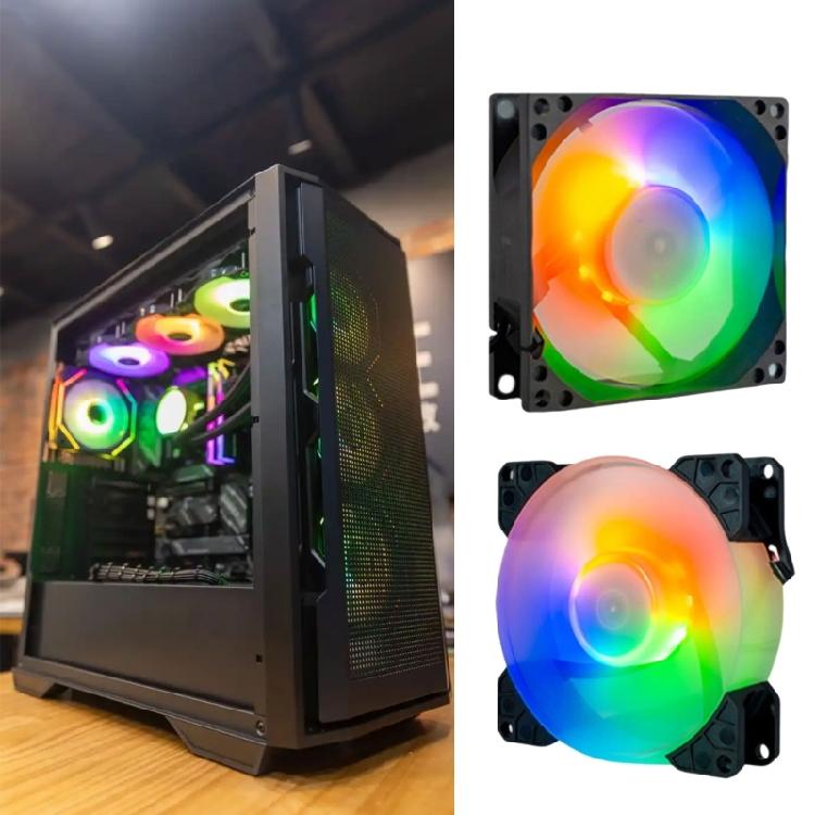 PC Computer Chassis Cooling Fan Low Noise Energy ARGB 5V 3Pin For PC Gaming Console Cooling Fan Heat Dissipation