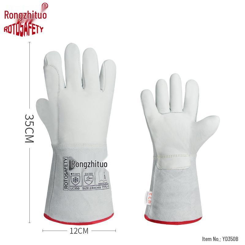 Ultra-Low Temperature Cold-Resistant Cowhide Gloves for Liquid Nitrogen, Dry Ice, and LNG Handling