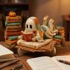 Festive Atmosphere Wood Ornaments Halloween Cute Ghost Ornament, Cartoon Wooden Statue, Unique Festival Decor for Home Creative Ornament Party Props