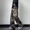 Camouflage overalls men's autumn new high street cotton loose casual pants outdoor trendy brand neutral wind straight trousers