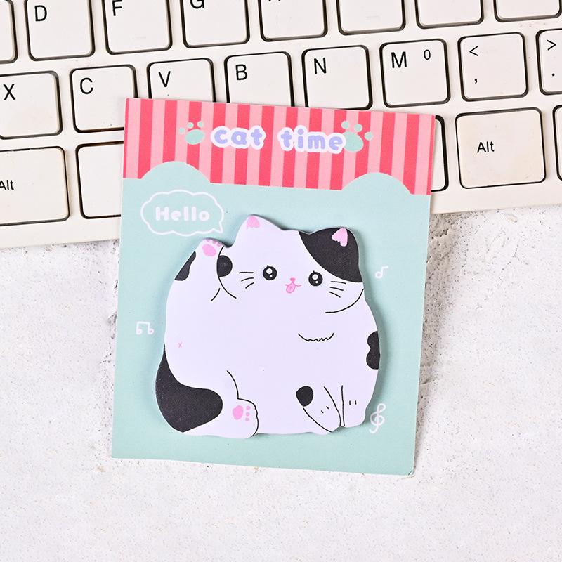 Kawaii Cat Sticky Notes - Cute Memo Pad and Bookmark for School and Office