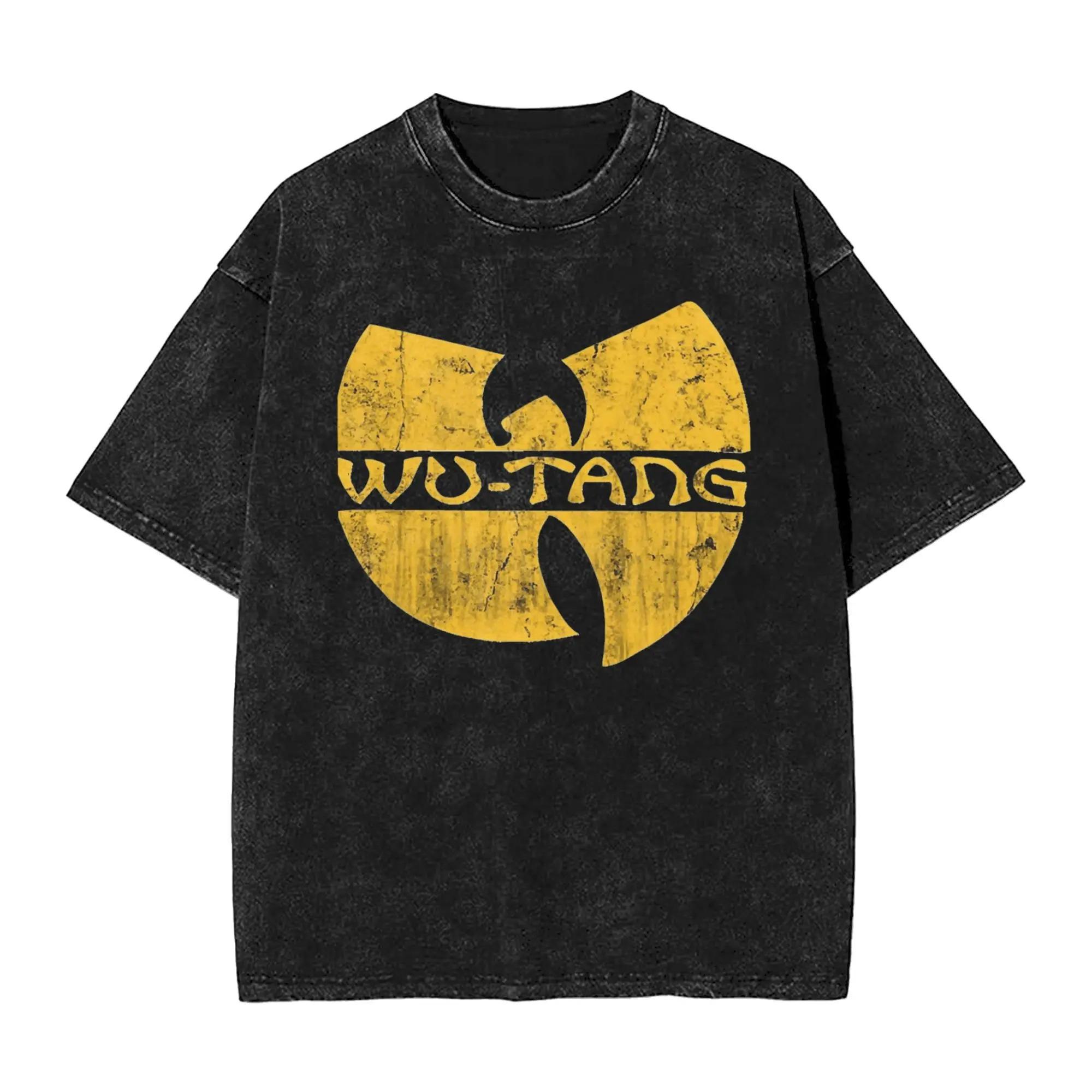 Rapper Clan Wu Tang Globale Tour Mercah Grafikdruck T-Shirt Harajuku Mode Übergroßes T-Shirt Herren Damen Vintage Gewaschene Baumwolle Oberteile S