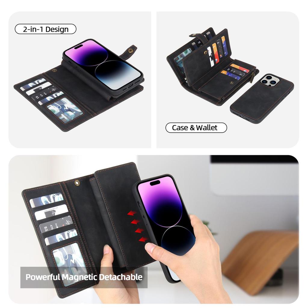 iPhone 17 Multi-functional Leather Wallet Case