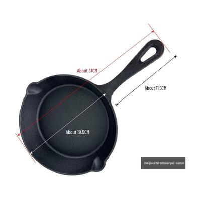 Poêle à frire en fonte à fond plat