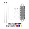 Motorcycle and tram warning lights, colorful flashing lights, LED decorative lights, wiring free solar anti rear end lights