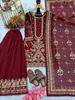 Women Maroon Sharara Salwar Suit Indian Pakistani Designer Salwar Kameez Bollywood Party Wear
