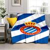 Real Sociedad Logo Ontwerp Deken Outdoor Flanellen Deken voor Kamperen, Wandelen, Tuinfeesten, Picknick Benodigdheden, cadeau voor familie en vrienden