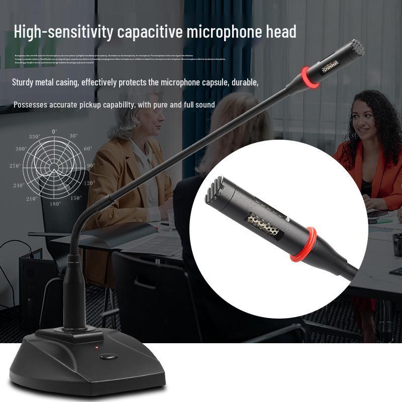 Gooseneck Wired Condenser Microphone for Meetings, Broadcasts, and Speeches