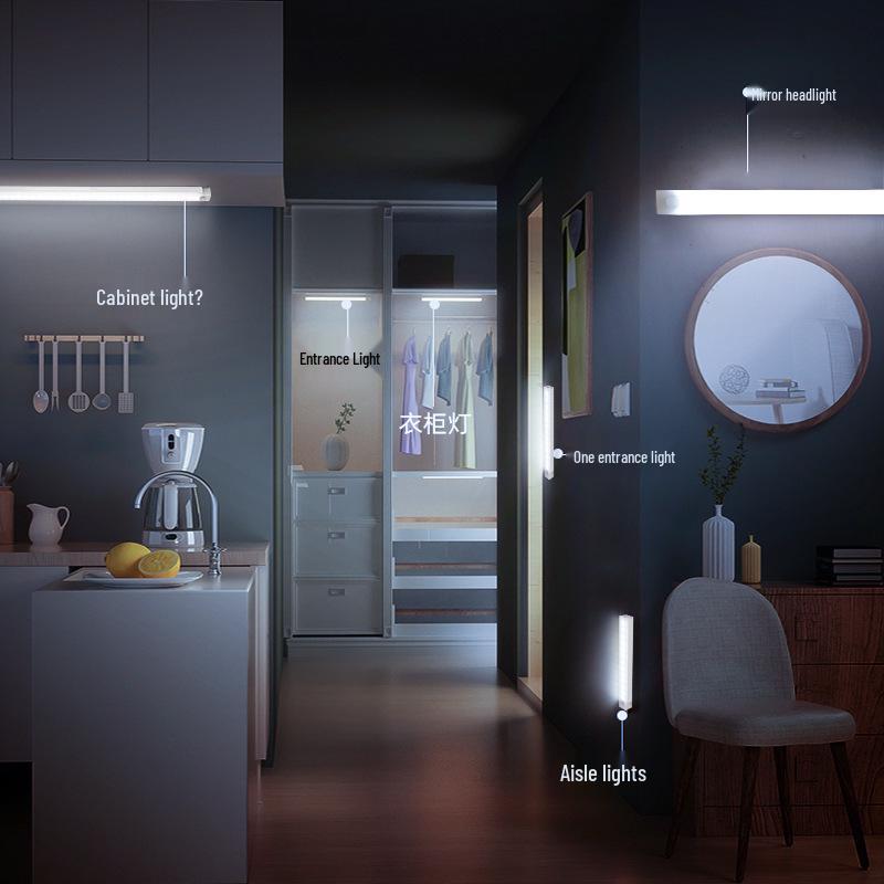 Intelligentes induktives wiederaufladbares LED-Nachtlicht für Treppen, Schränke und Flure