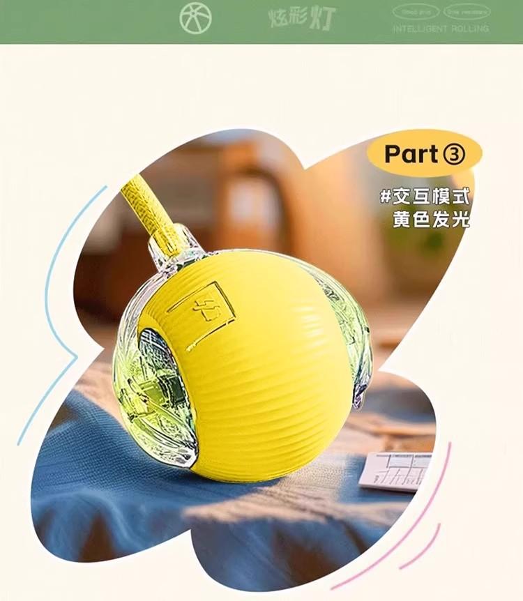 Automatic Interactive Smart Bouncing Ball Bite Resistant Self Entertainment Pet Toy For Dogs