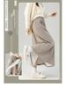 Women's High Waist Gray A-Line Skirt - Early Spring 2026 Collection, Slimming Mid-Length Design