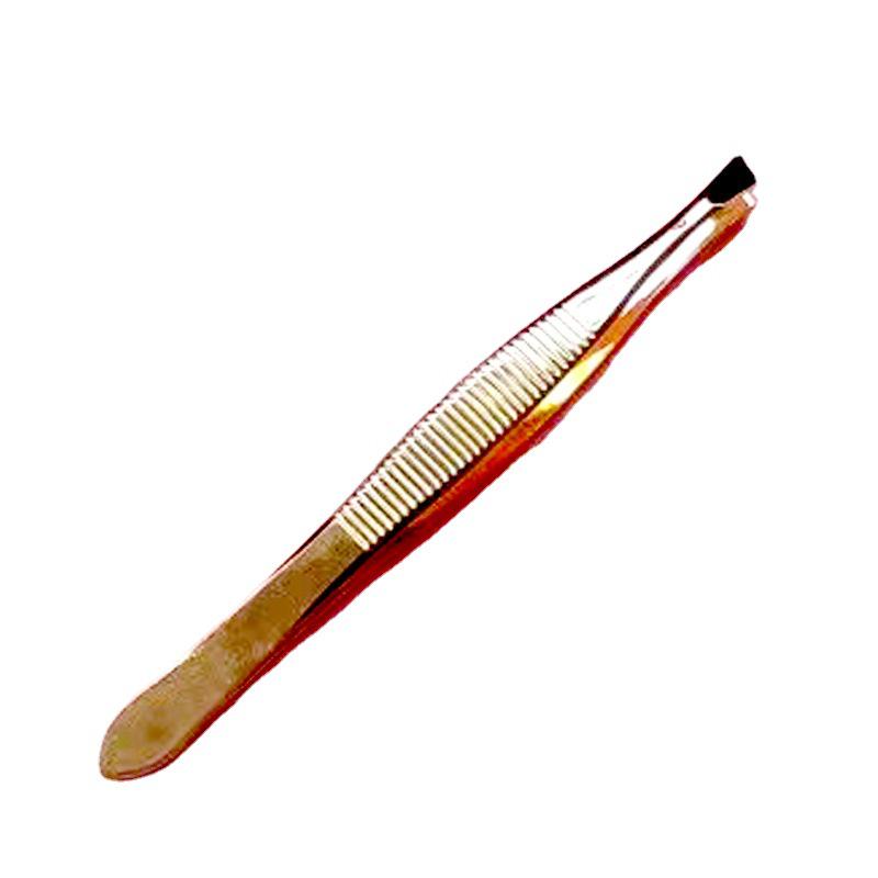 Gold Tweezers & Eyelash Curler Set for Eyebrow Shaping and Hair Removal – Stainless Steel Beauty Tools