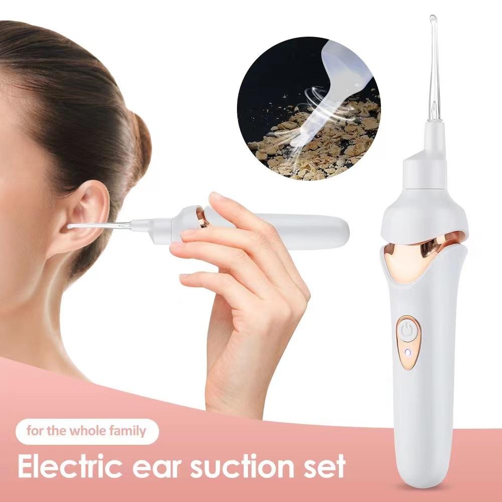 Luminous Electric Suction Ear Spoon Rechargeable Safe Ear Wax Picker Led Light Ear Cleaner Wax Removal Tool for Children Adults
