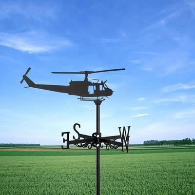 Metalowy wiatrowskaz na dachu helikoptera Dekoracja Wskaźnik kierunku wiatru Dekoracyjny wiatrowskaz dla