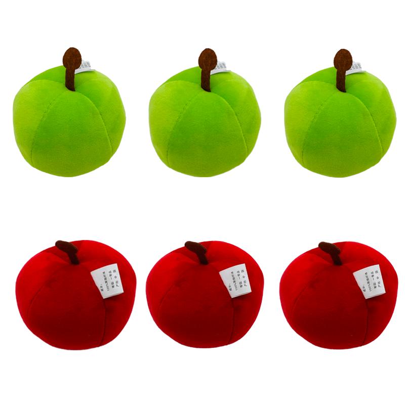 1~6pcs Green Red Apple Plushies Fidget Fruit Plush Toy Soft Stuffed Plushie Doll Education Toy Room Decoration Ornaments