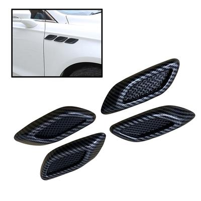 Couvercle de style de simulation automatique ABS, 2 pièces, ventilation latérale de voiture, flux d'air, garde-boue d'admission, accessoires de décoration Anti-Collision