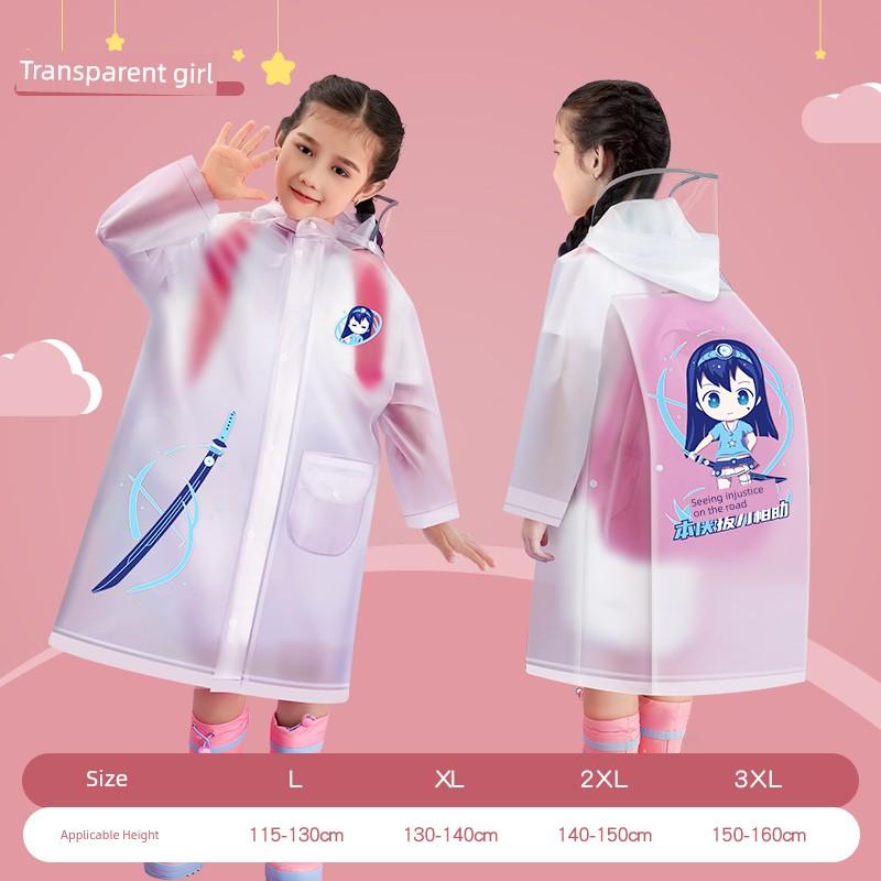 Children's Raincoat for Primary School Students, Long Style for Boys, Full-Body Protection Against Heavy Rain, Suitable for Boys and Girls Going to