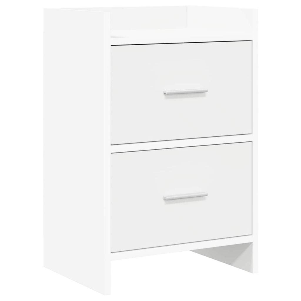 White Nightstand 40 x 30 x 60 cm Particleboard