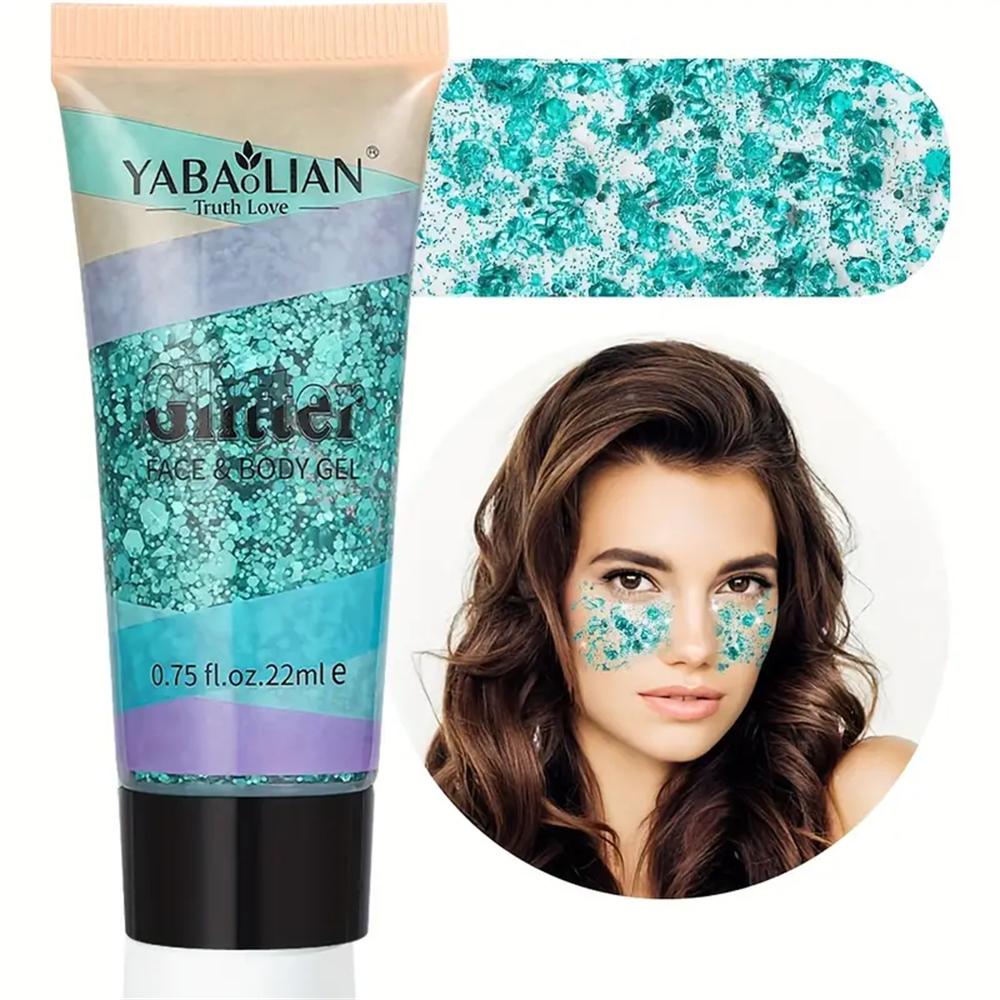 

Гель с блестками для тела «Русалка» - Стойкий блеск для карнавала, вечеринок, фестиваля и сценических выступлений - Отлично подходит для девочек