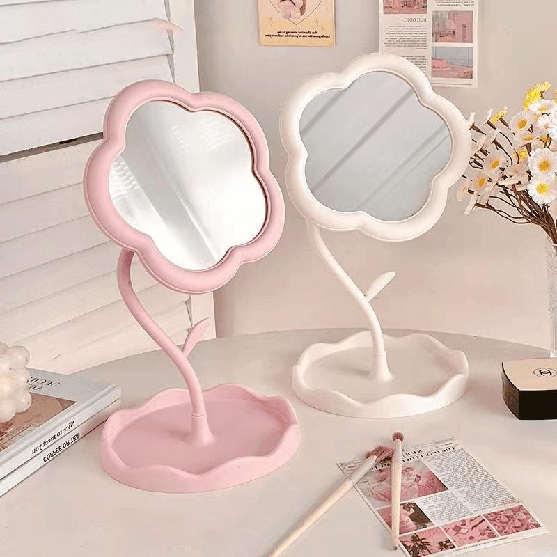 Desktop Sunflower Makeup Mirror Creative Dormitory Desktop High Value Bedroom Mirror Home Decoration Mirror
