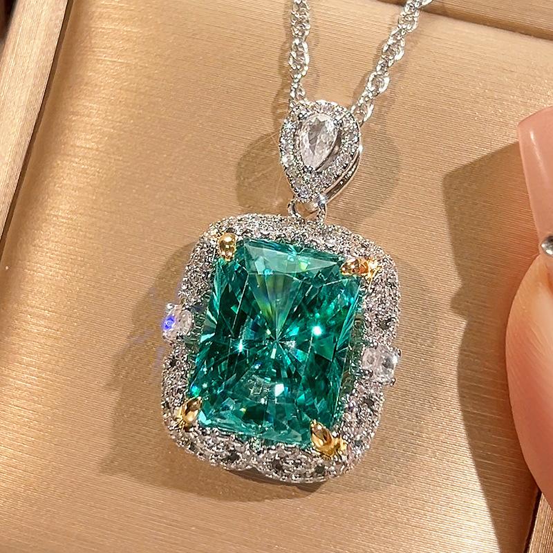 Jewelry Simulation Para Green Temperament Fat Square Set Main 12 * 16-10 * 12