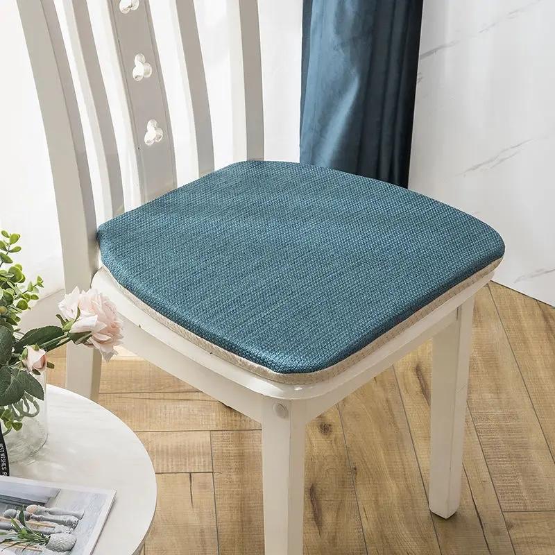 Anti Slip Horseshoe Shaped Dining Chair  Mat Solid Color Thickened Office Bench Dushion Computer Chair Cushion Flooring Seat Mat