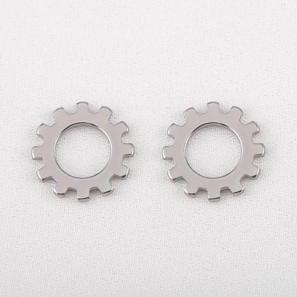 15pcs Stainless Steel Mechanical Steampunk Cogs Gears Clock Hour Hand Pendant Necklaces Bracelets Charm DIY Jewelry Making Decro