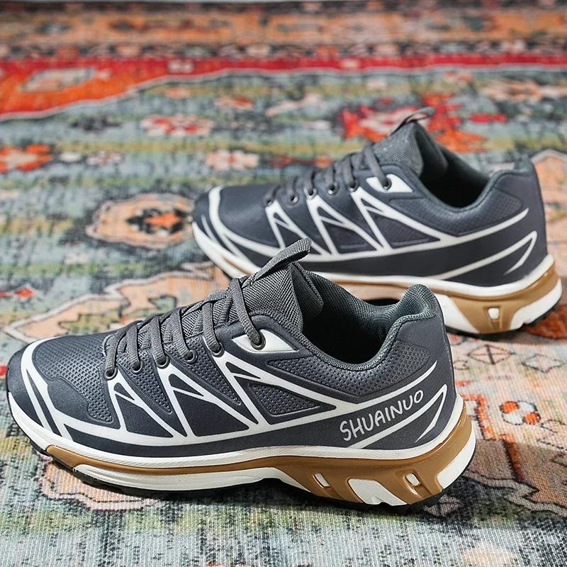 Herrenschuhe Trailrunning-Schuhe Herren Offroad-Sneaker Herren Leichtgewicht Rutschfest Outdoor Bergsteigen Sport Männliches Schuhwerk