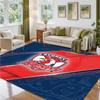 Sydney Roosters Design Crystal Velvet Rug Soft Decorative Mat for Bedroom Entrance