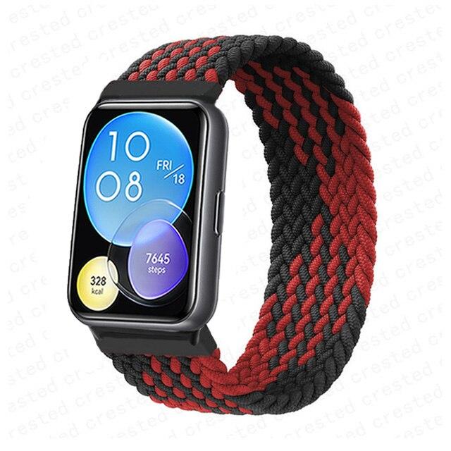 No Buckle Elastic Nylon Strap for Huawei Watch Fit 2 Sport Braided Belt Band Wristband Smartwatch Accessories for Huawei Fit 2 Watch