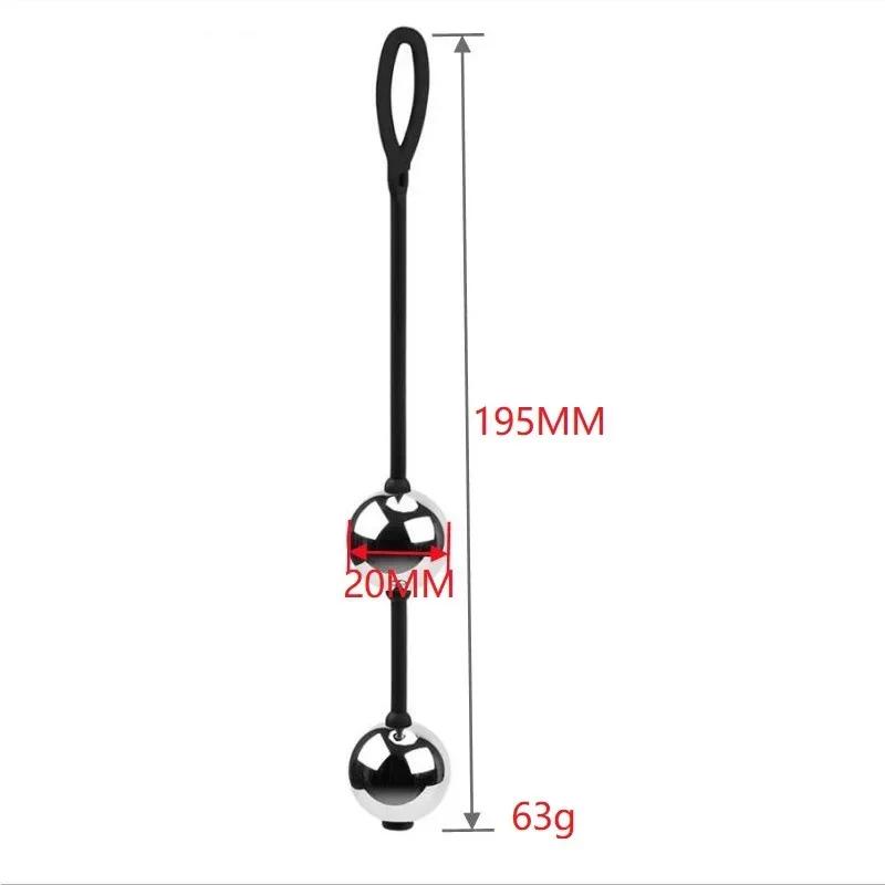 3 Size Metal Anal Beads Butt Plug Silicone Rope Geisha Balls Weighted Vaginal Kegel Exerciser Erotic Sex Toys for Woman