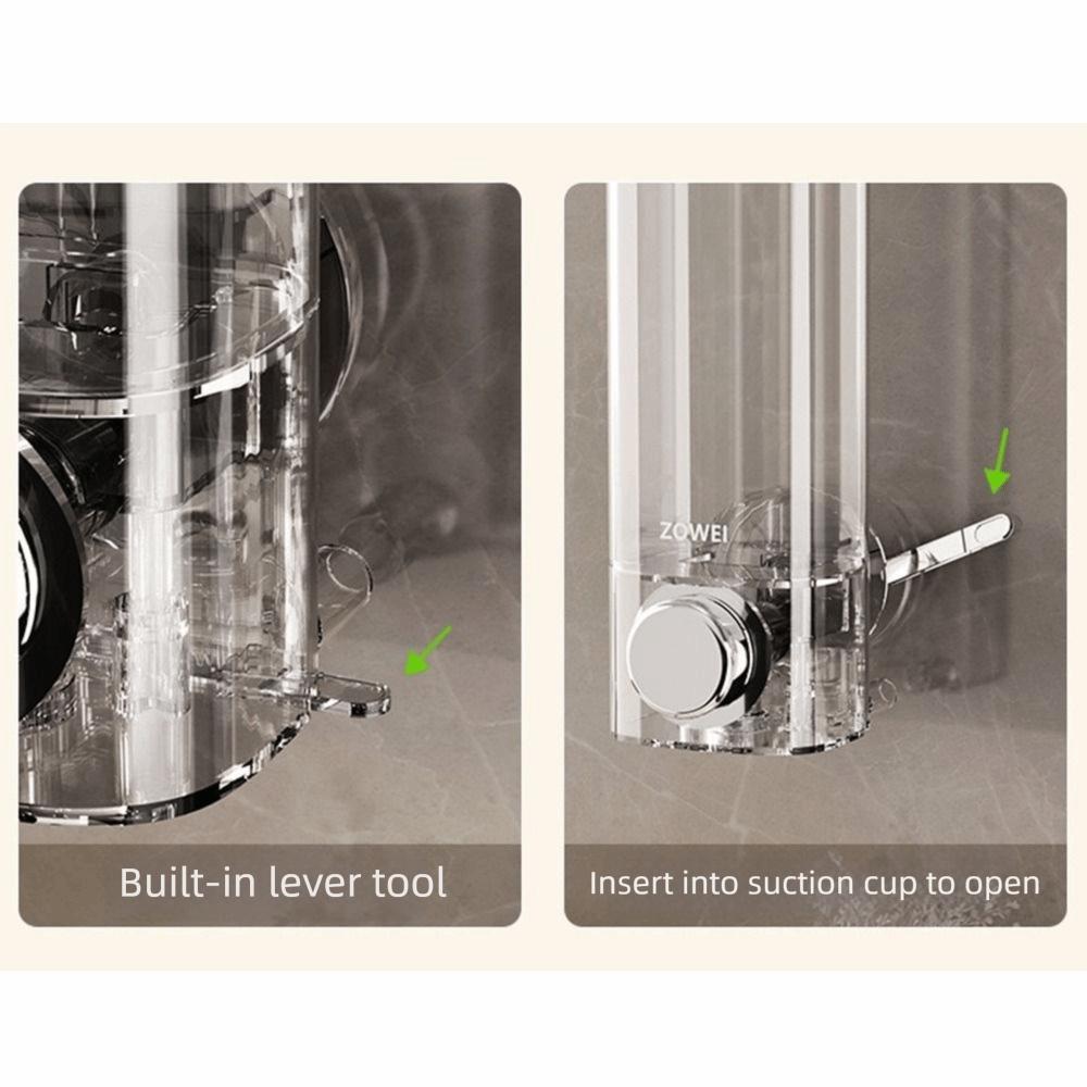 Manual Press Refillable Soap Jar Suction Cup Lotion Soap Container  Hotel Use