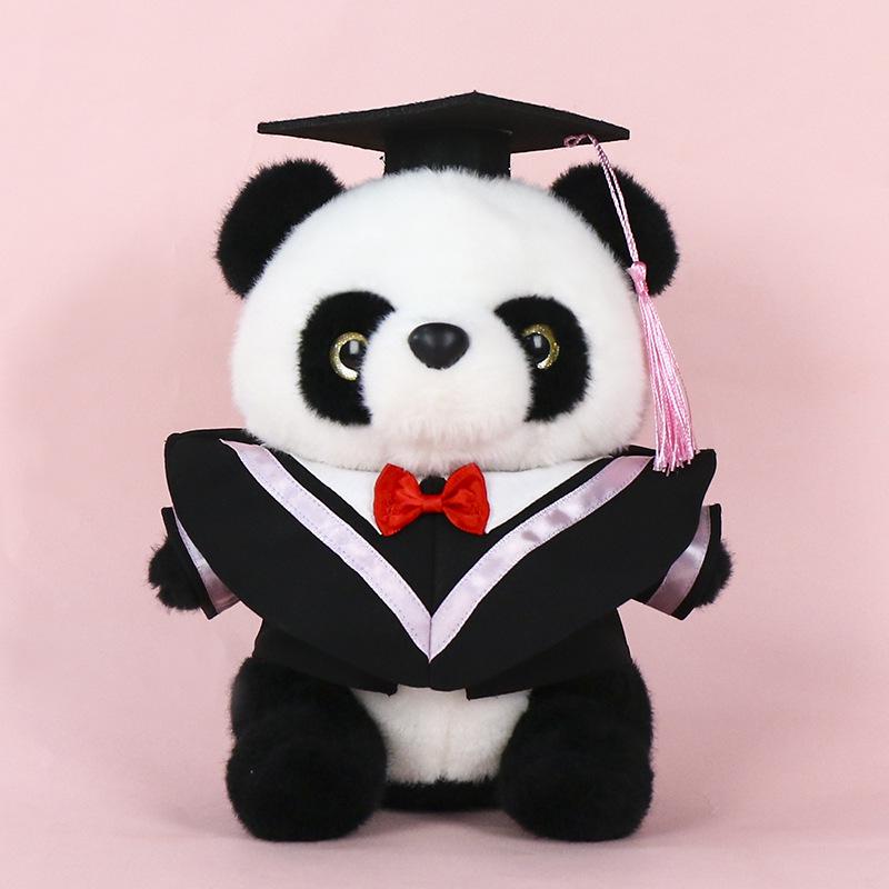 Graduation Panda Plush Toy - Customizable Doctor/Bachelor Uniform Gift