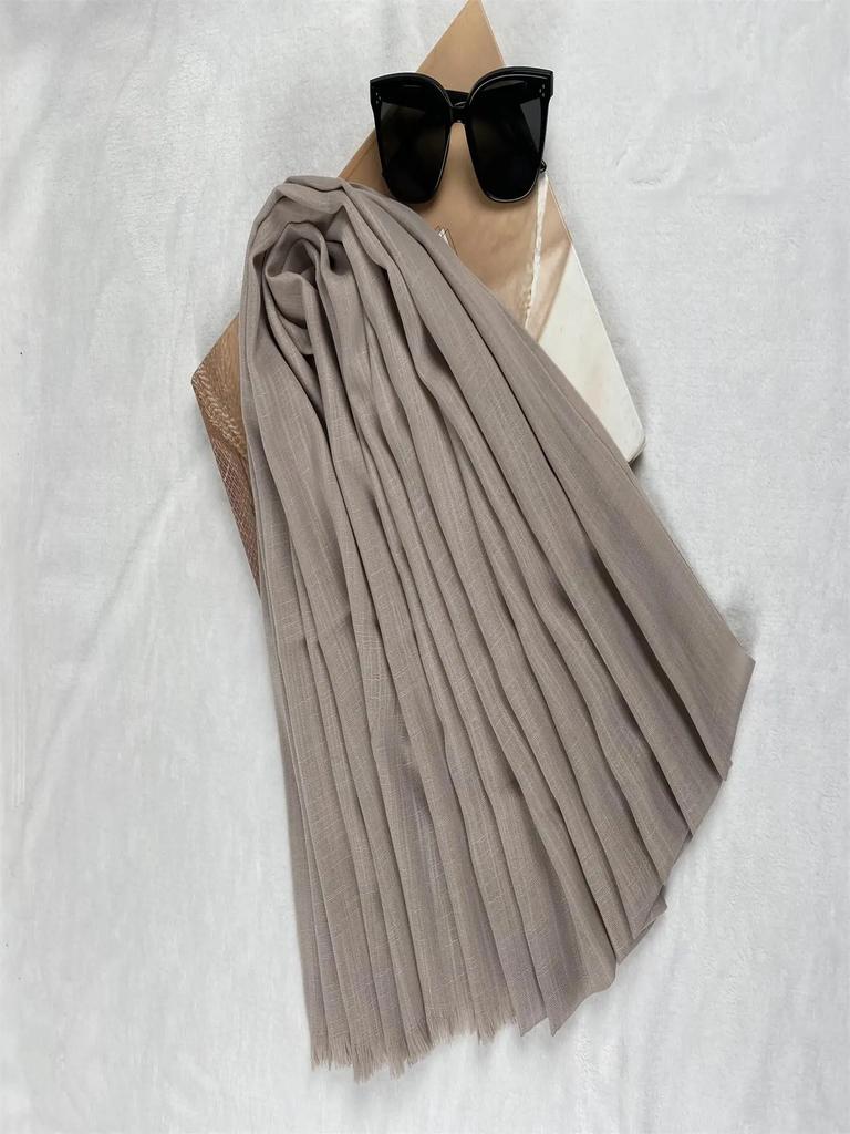 New Muslim Modal Hijab Rayon Shawls For Women Plain Scarf Big Size Headscarf Wraps Islamic Turban Headband
