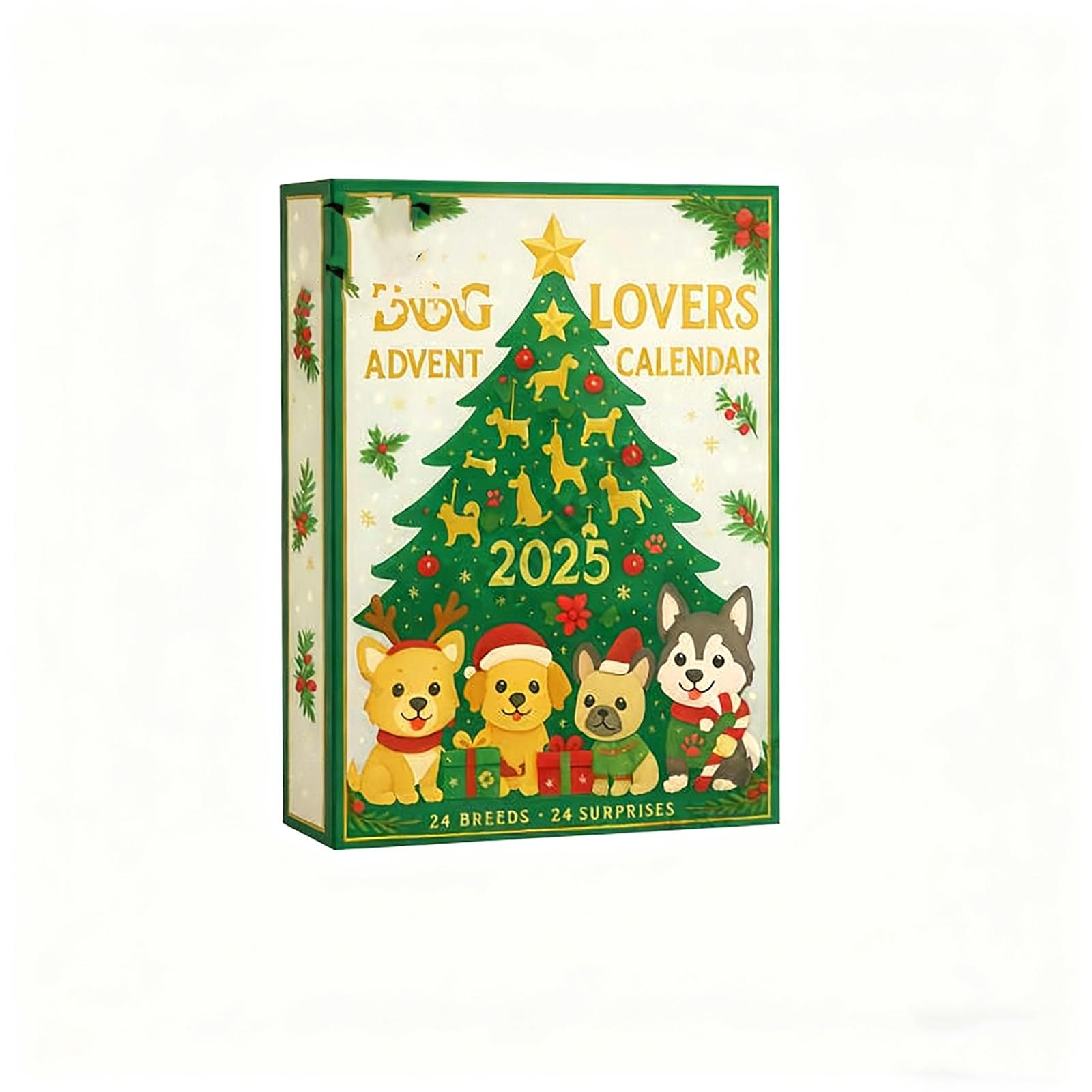

2D Plane+airplane Box +24PC+ Dog Lovers Christmas Countdown Box Calendar One Size жёлтый