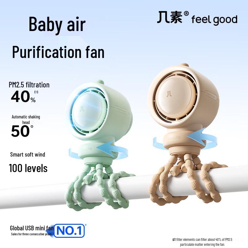 JISULIFE Flexible Octopus Stroller Fan
