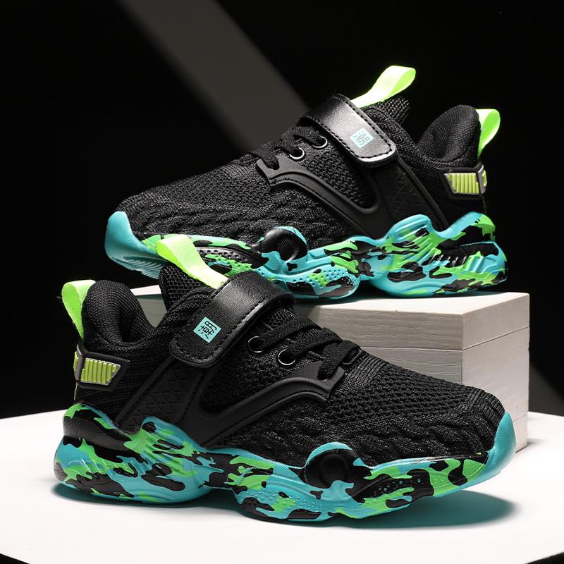 New Kids Shoes Boy Sneaker Knit Platform Breathable Summer School Children Sports Shoes Fashion Tennis Shoes for Boy