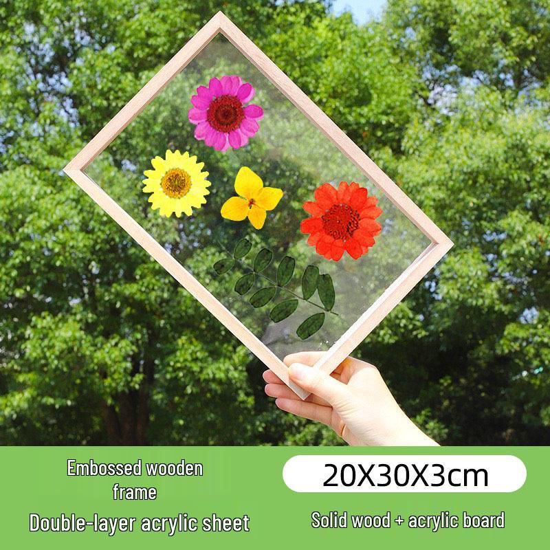 Handmade Resin Pressed Flower Bookmark DIY Kit: Transparent Specimen Stickers & Dried Flowers for Students