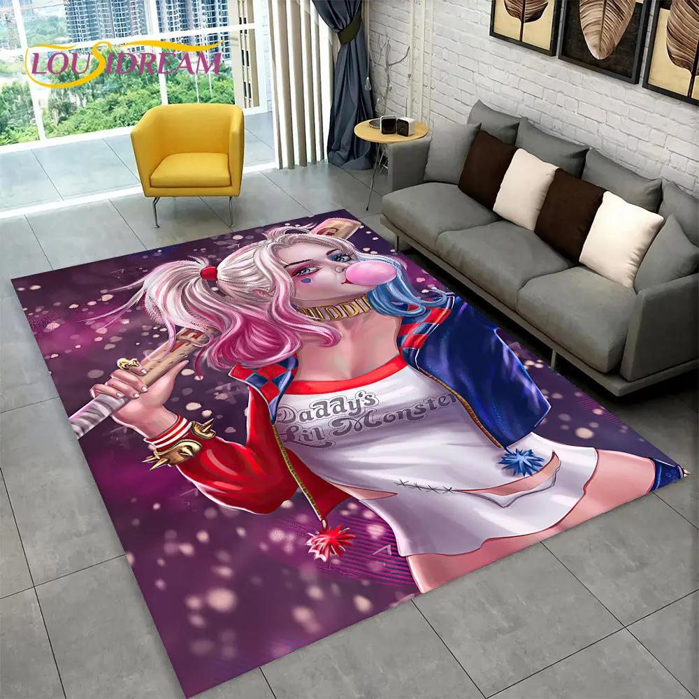 Joker Girl Cartoon Area Rug,Carpet Rug for Home Living Room Bedroom Sofa Playroom Kitchen Doormat Decor,Child Non-slip Floor Mat