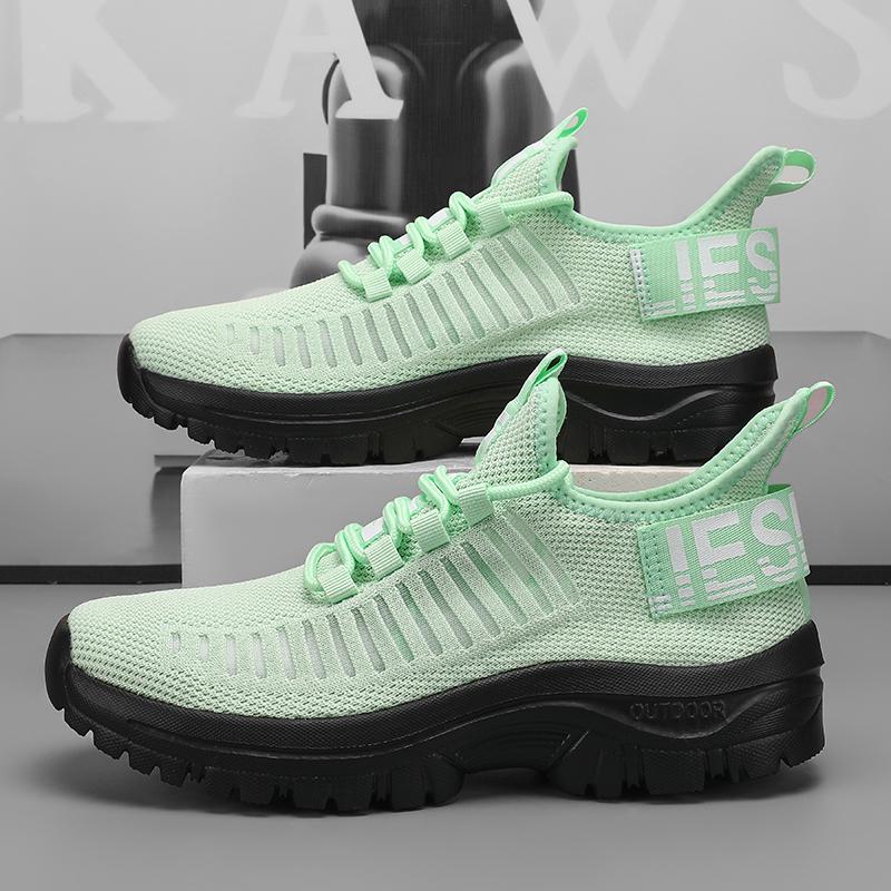 

Men s Casual Shoes New Fashionable High Quality Brand Thick Soled Sports Shoes Casual Retro Lace Up Walking Shoes Street Fashion 36 светло-зеленый