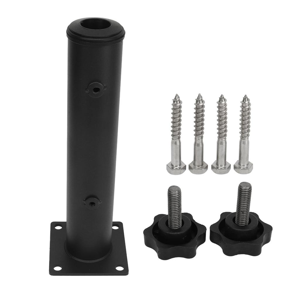Deck Umbrella Mount Flag Pole Holder Base Bracket Adjustable Table Umbrella Stand for Garden Backyard Balcony