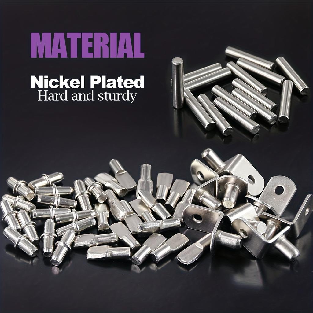 90pcs Cabinet Shelf Pegs, 5mm Shelf Pins, Metal Shelf Bookshelf Pegs, Shelf Pin Shelf Holder,  Shelf Pins 5mm Peg Shelf Holders