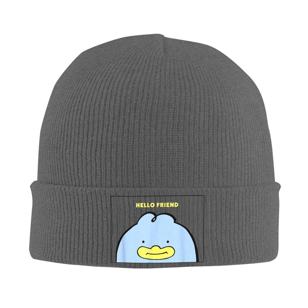 Halloween Hello Friend Card Portrait Knitting Hat Trendy Caps Female Male Hippie Beanie Hats Spring Custom Elastic Bonnet Hats