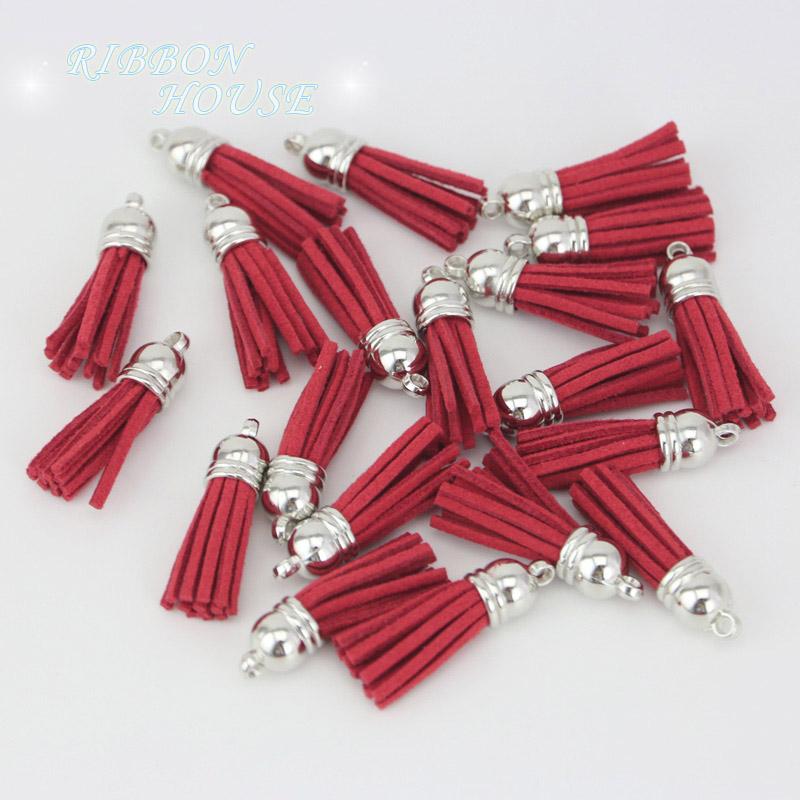 (20 pcs/lot) Tassel Vintage Leather Tassels Fringe for Purl Macrame DIY Jewelry Keychain Cellphone Straps Pendant