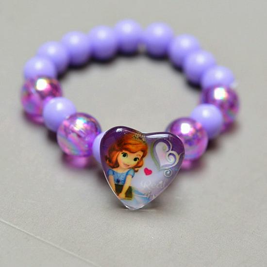 Colorful Sparkle Bead Bracelet for Kids - Princess Jewelry Gift